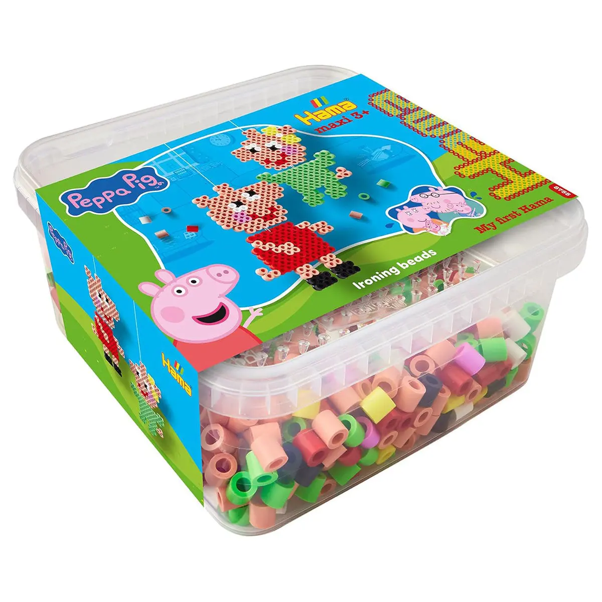 My First Hama Peppa Pig Maxi Tub 900 Beads With Baby Evie 1