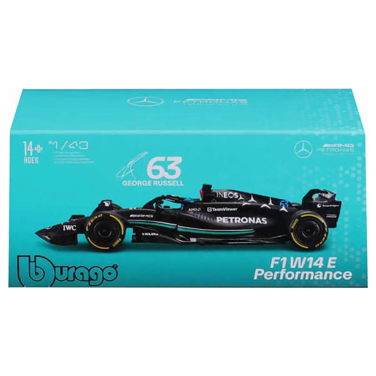Bburago Mercedes-Amg Petronas F1 W14 E George Russell 1:43 Race Car 1