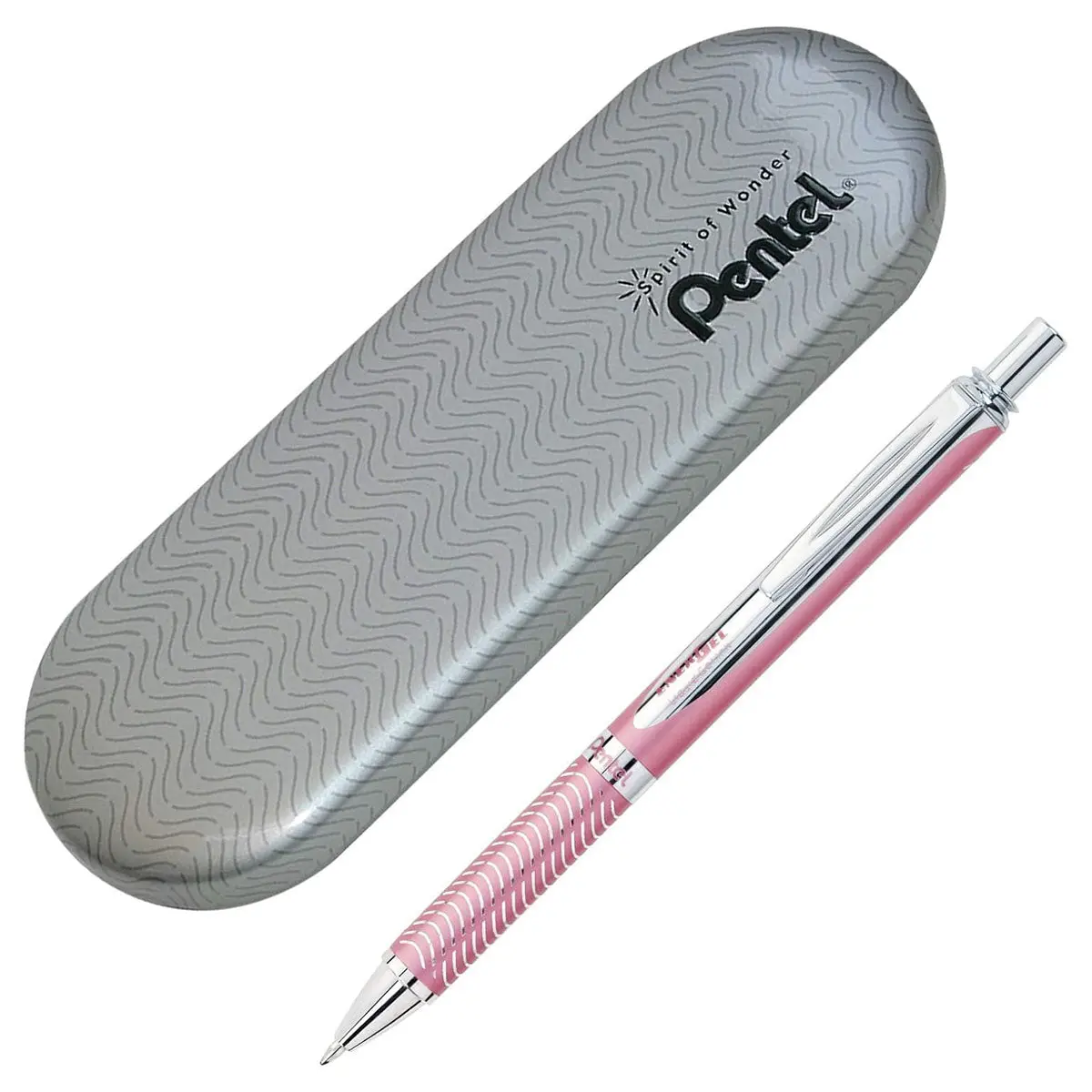 Pentel Energel Sterling Bl407 Pink Rollerball Pen 1