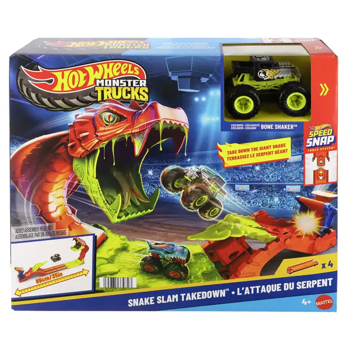 Hot Wheels Monster Trucks Snake Slam Takedown Playset 1