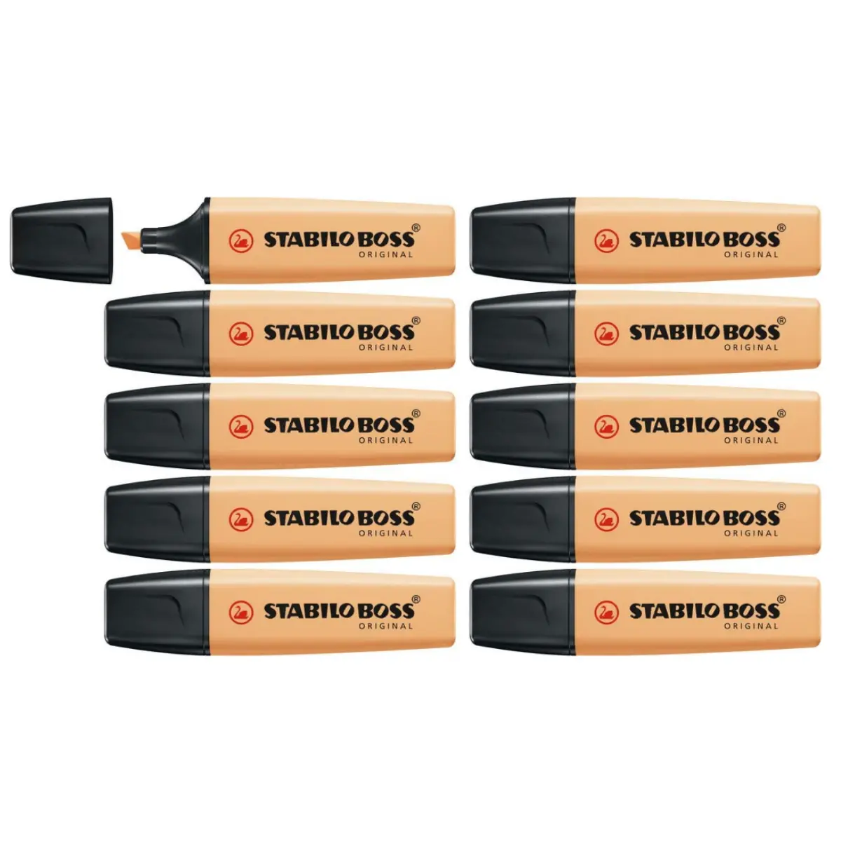 Stabilo Boss Original Pastel Pale Orange Highlighter Box Of 10 1