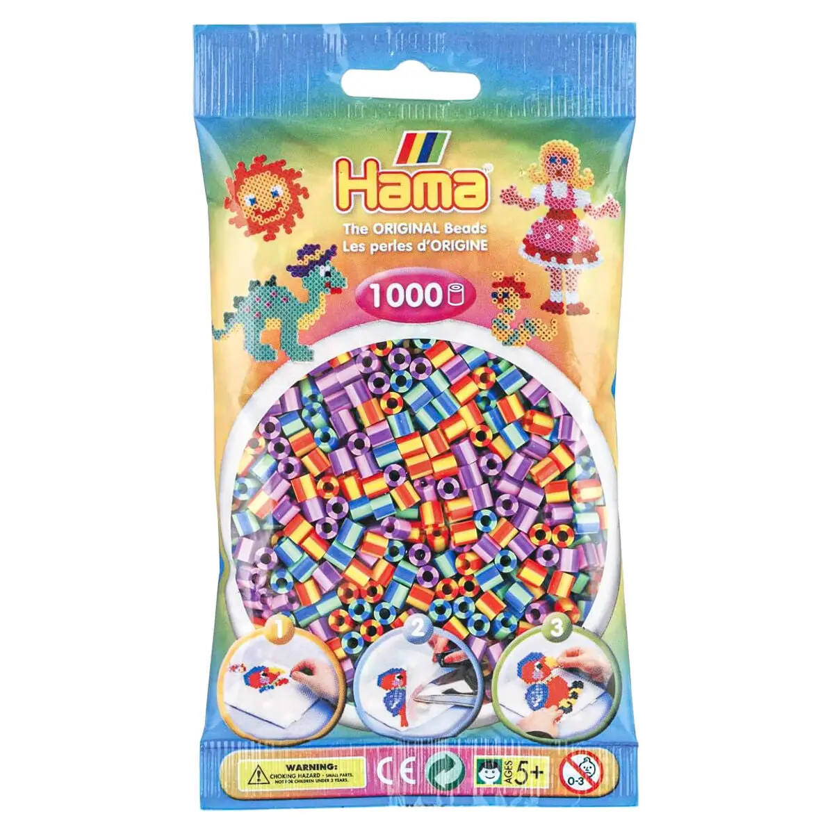 Hama Midi Beads Stripes 1000 Piece Pack 1