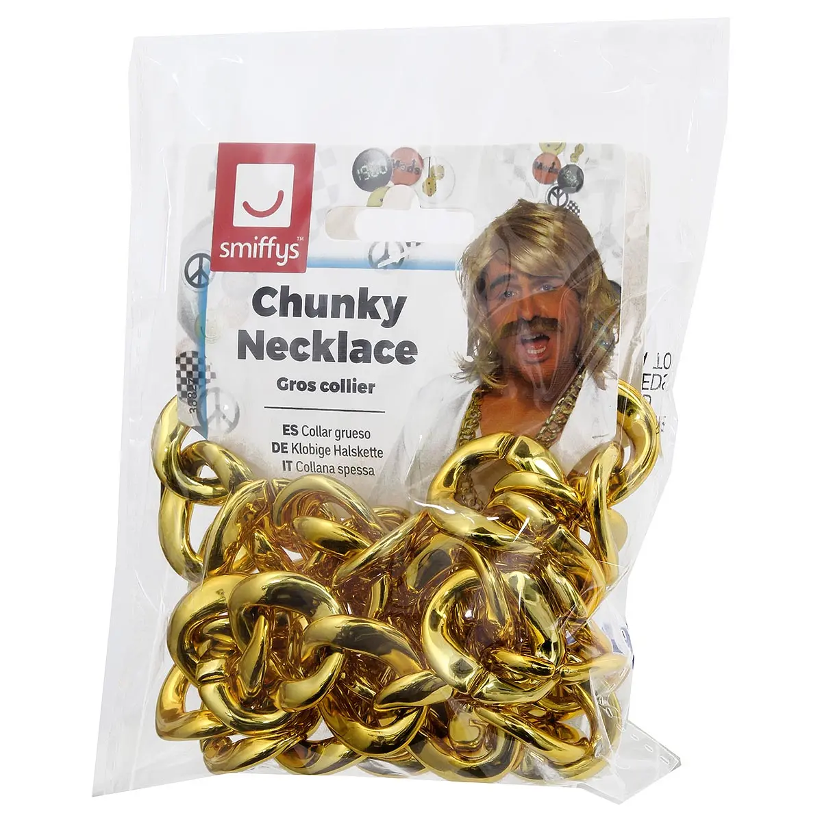 Smiffys Chunky Necklace Gold Coloured 1