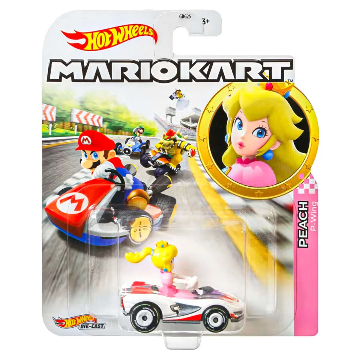 Hot Wheels Mario Kart Peach P-Wing Vehicle 1