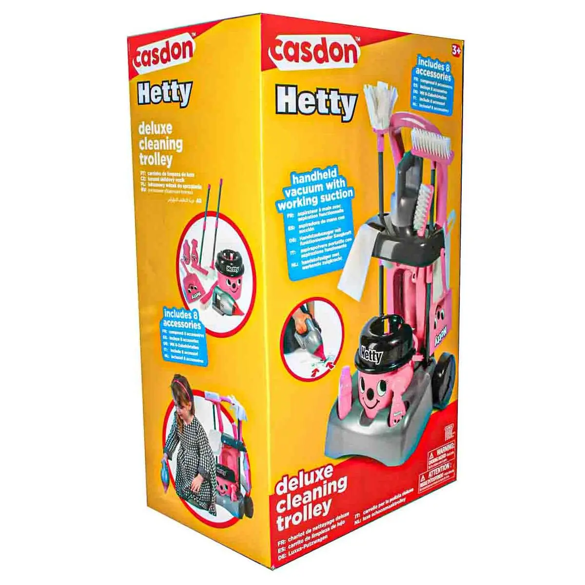 Casdon Hetty Deluxe Cleaning Trolley Roleplay Toy 1