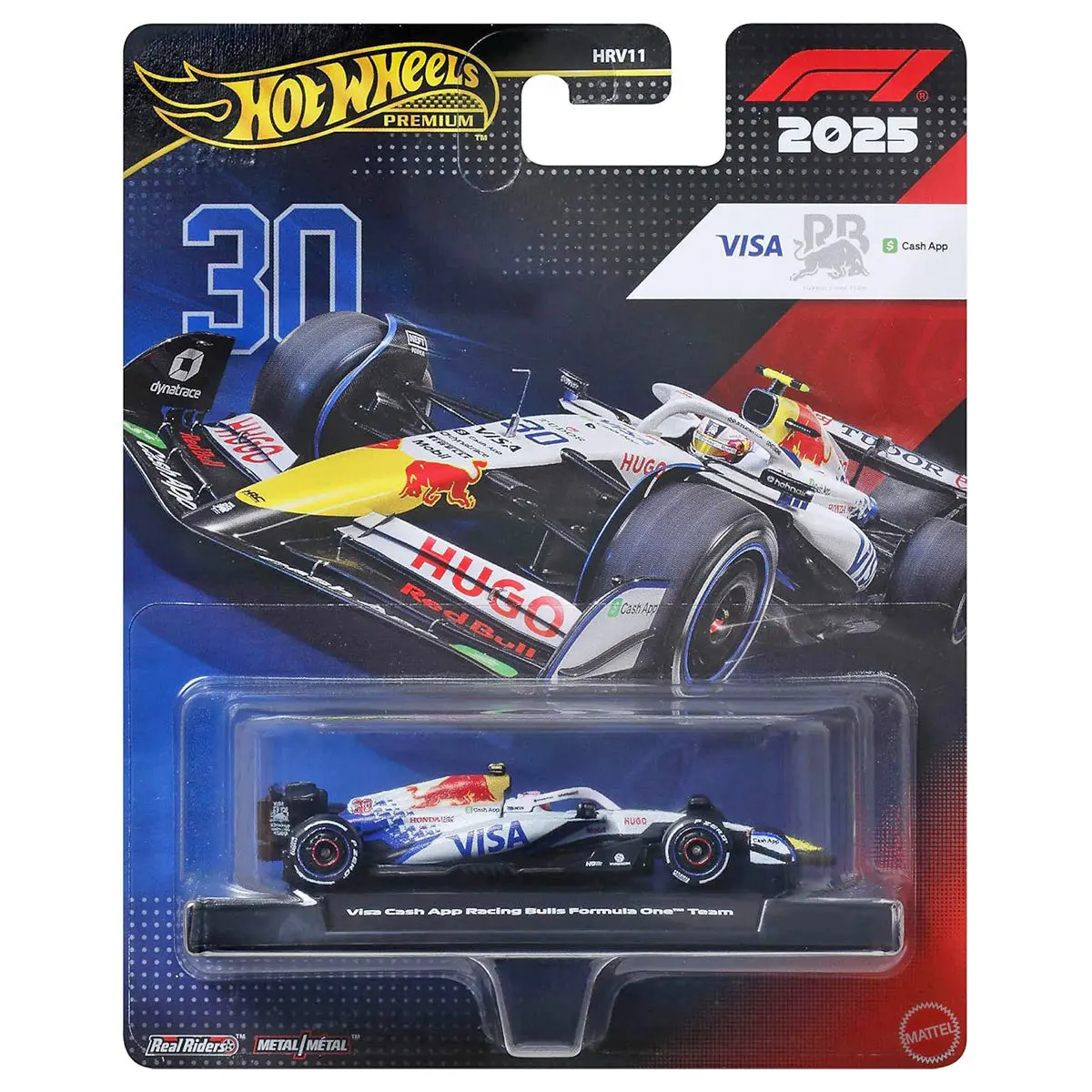 Hot Wheels Premium F1 2025 Visa Cash App Racing Bulls Formula One Team Car 1
