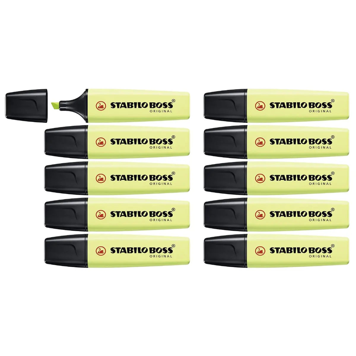 Stabilo Boss Original Pastel Milky Yellow Highlighter Box Of 10 1