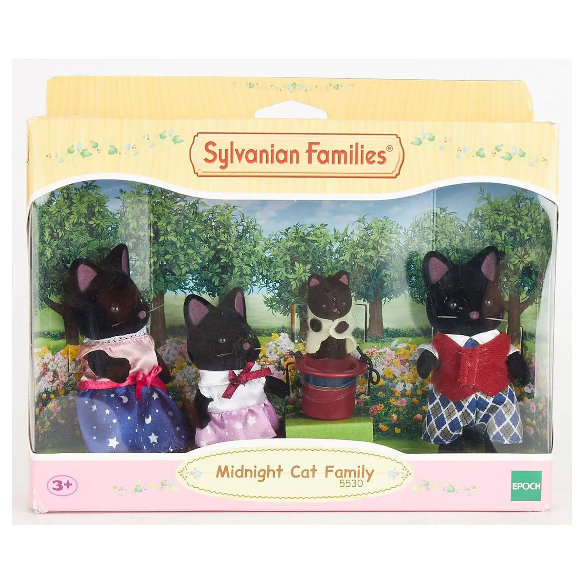 Sylvanian Families Midnight Cat Family Figures (4 Pack) 1