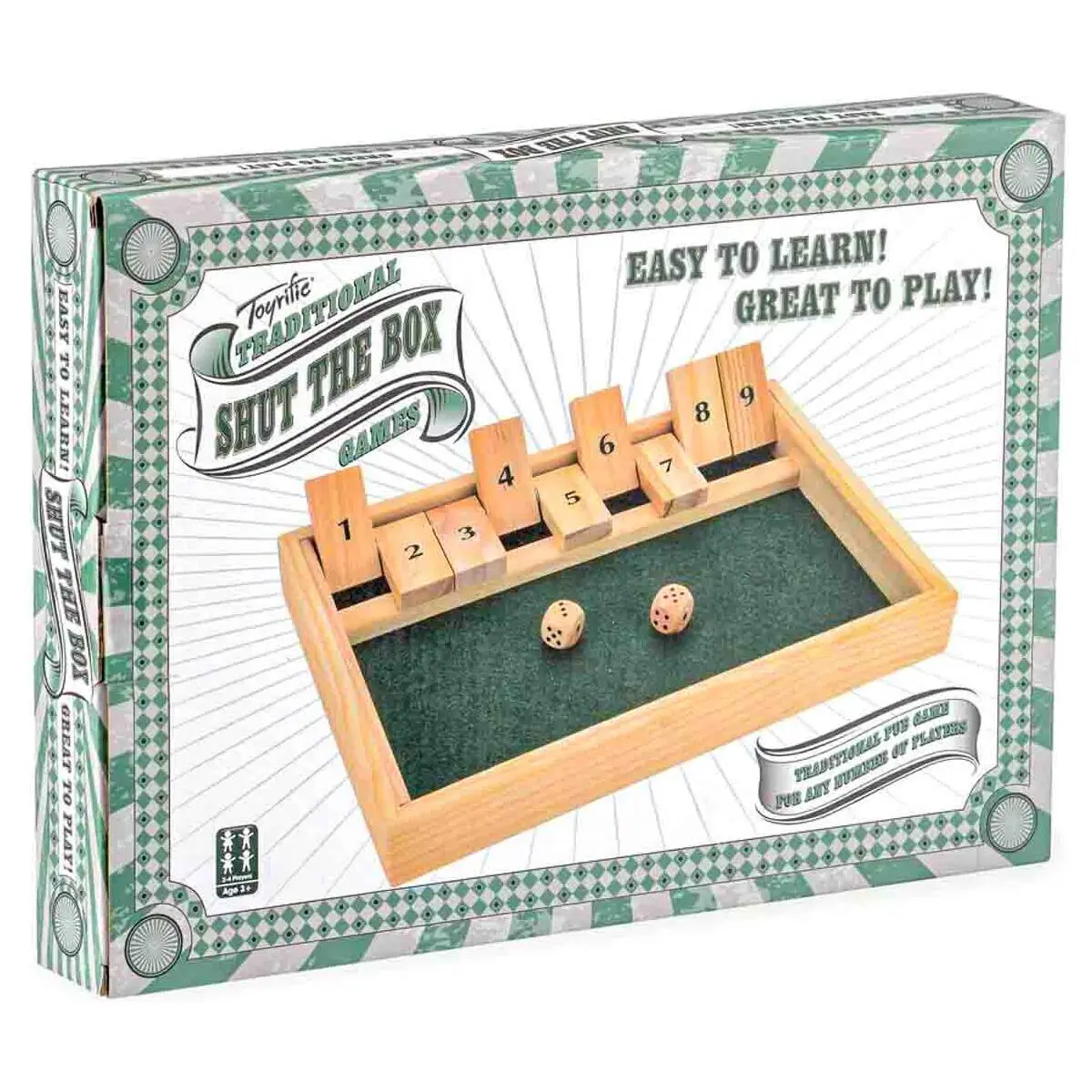 Toyrific Shut The Box Traditional Game 1