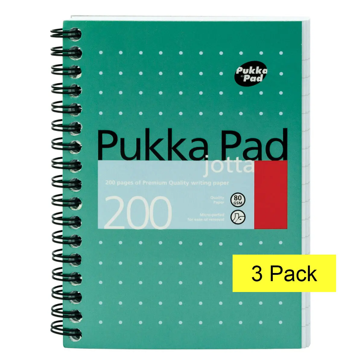 Pukka Pad A6 Jotta Metallic Notebook 200 Pages 80Gsm Wirebound Ruled Pack Of 3 1