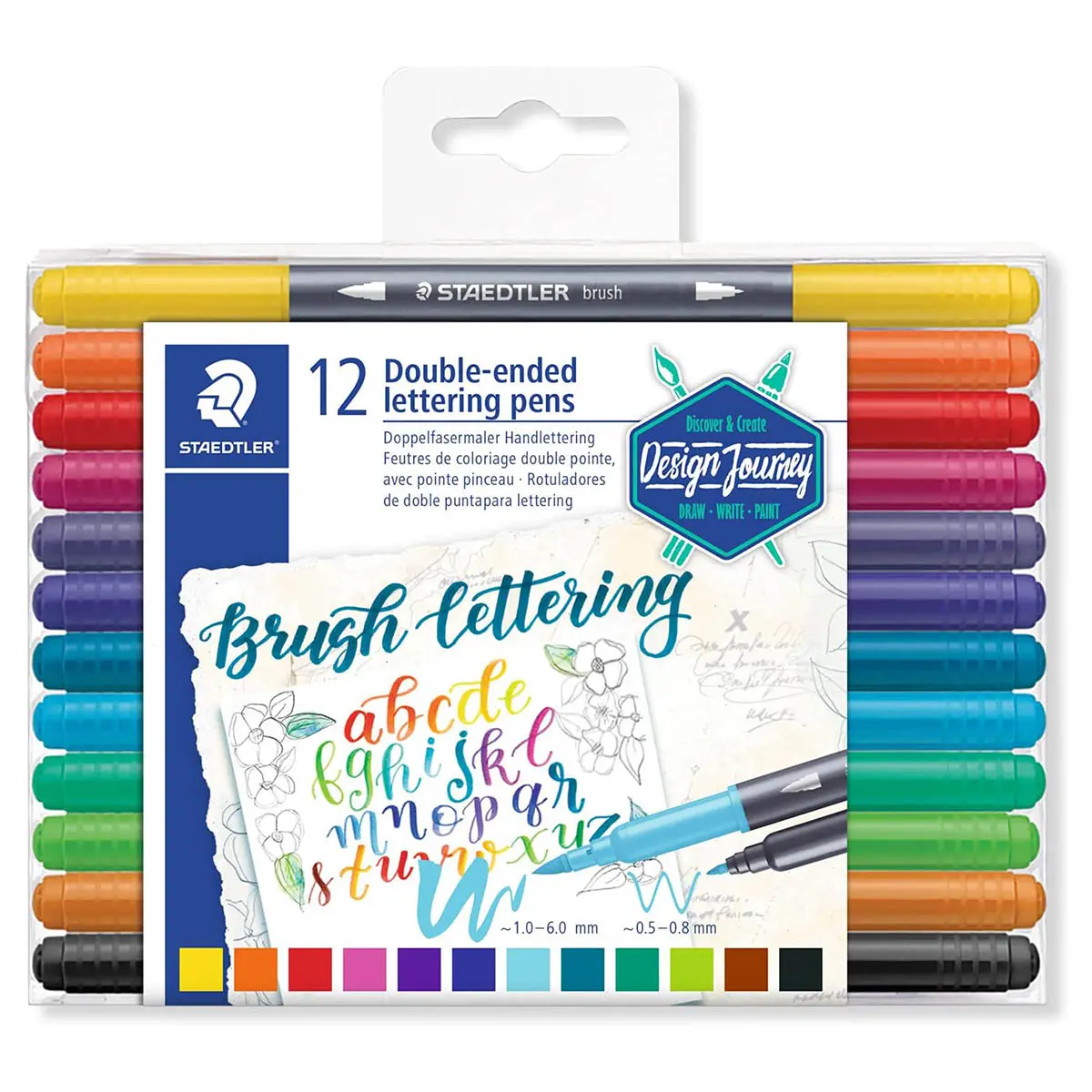 Staedtler Design Journey Double-Ended Lettering Pens (12 Pack) 1