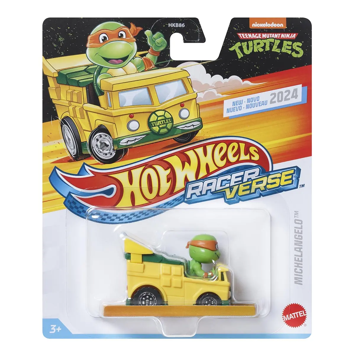 Hot Wheels Racer Verse: Teenage Mutant Ninja Turtle - Michelangelo Diecast Vehicle 1