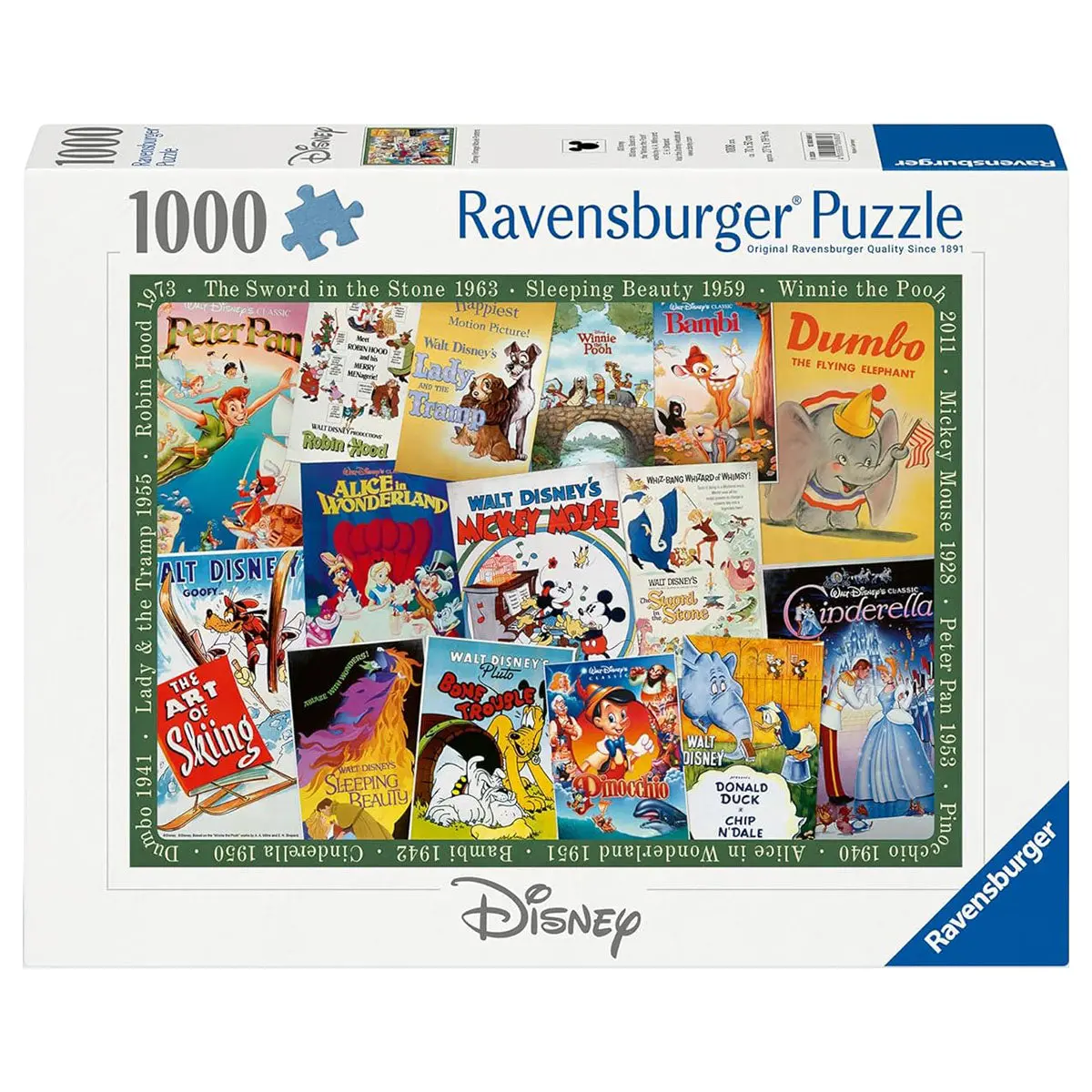 Ravensburger Disney Vintage Movie Poster 1000 Piece Jigsaw Puzzle 1