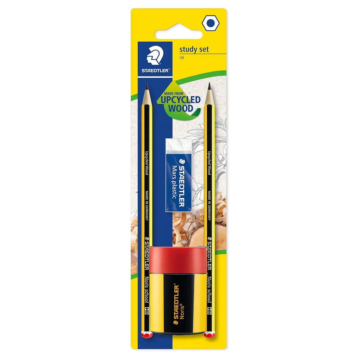 Staedtler Study Set With 2 Hb Noris Pencils, Sharpener, And Eraser 1