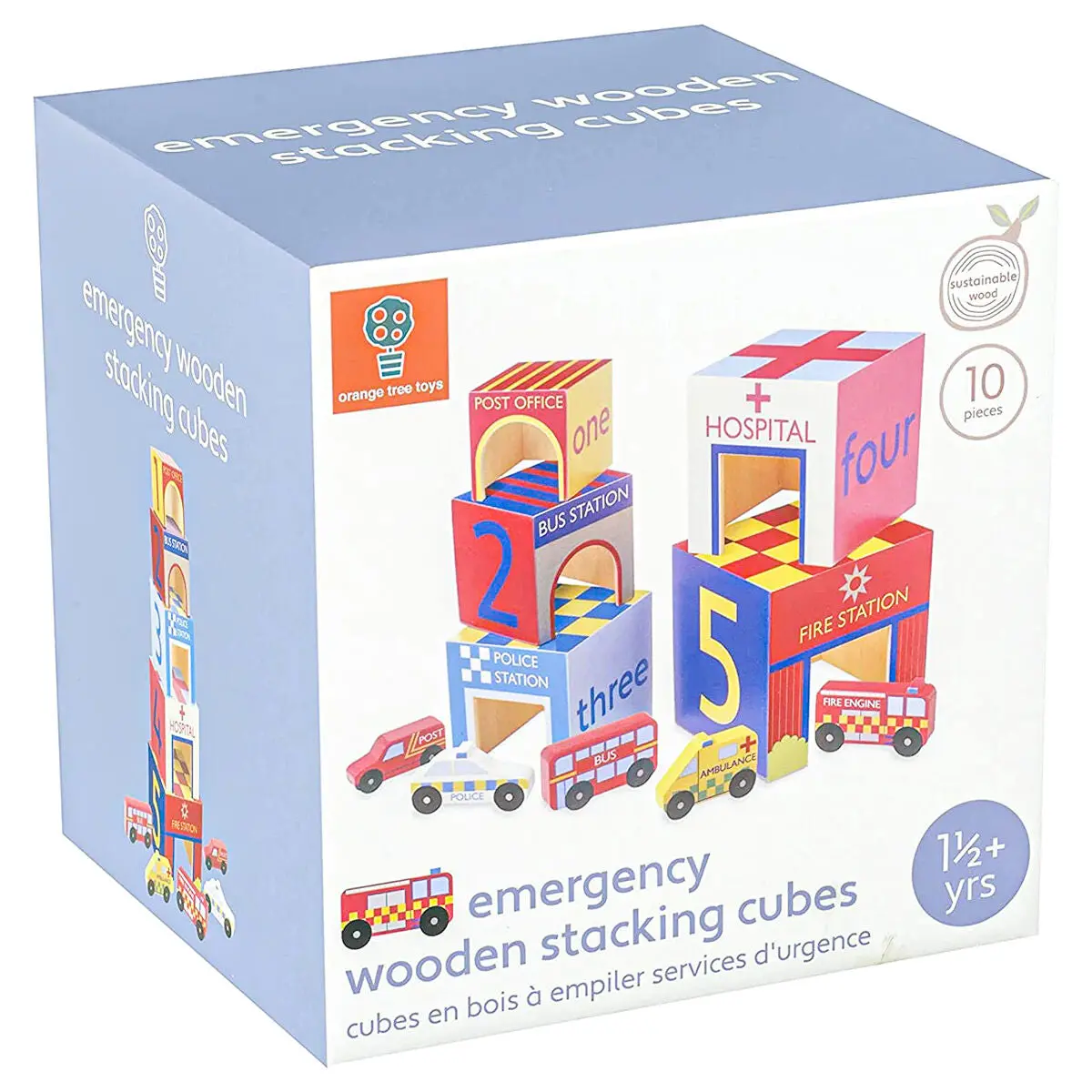 Orange Tree Toys Emergency Wooden Stacking Cubes 1