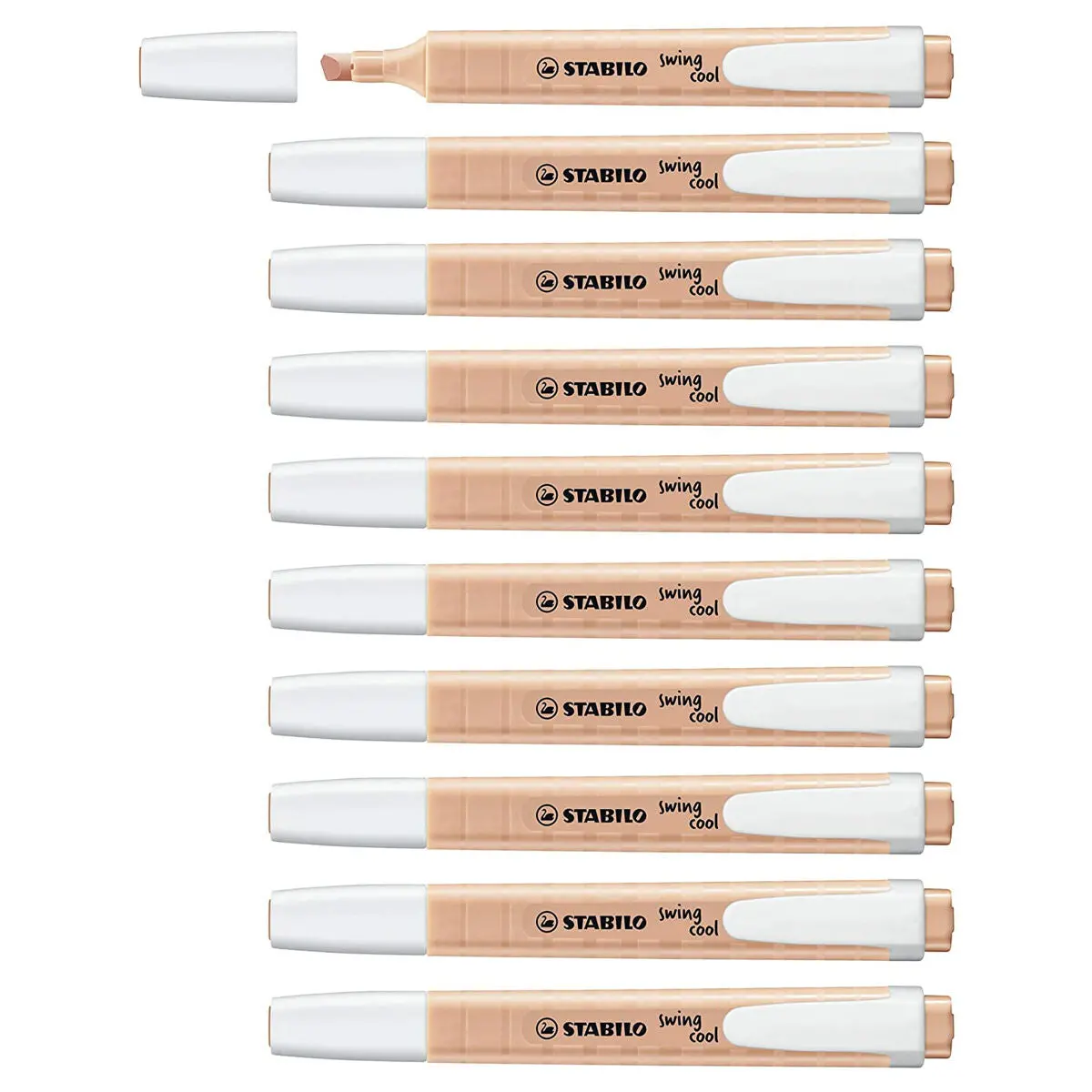 Stabilo Swing Cool Pastel Creamy Peach Highlighter Box Of 10 1