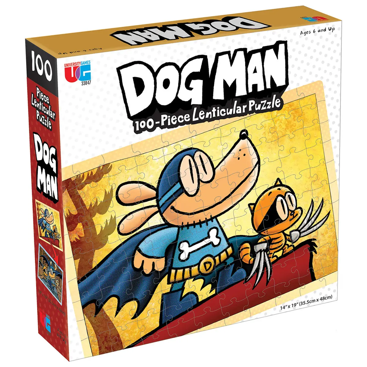 Dog Man 100 Piece Lenticular Puzzle 1