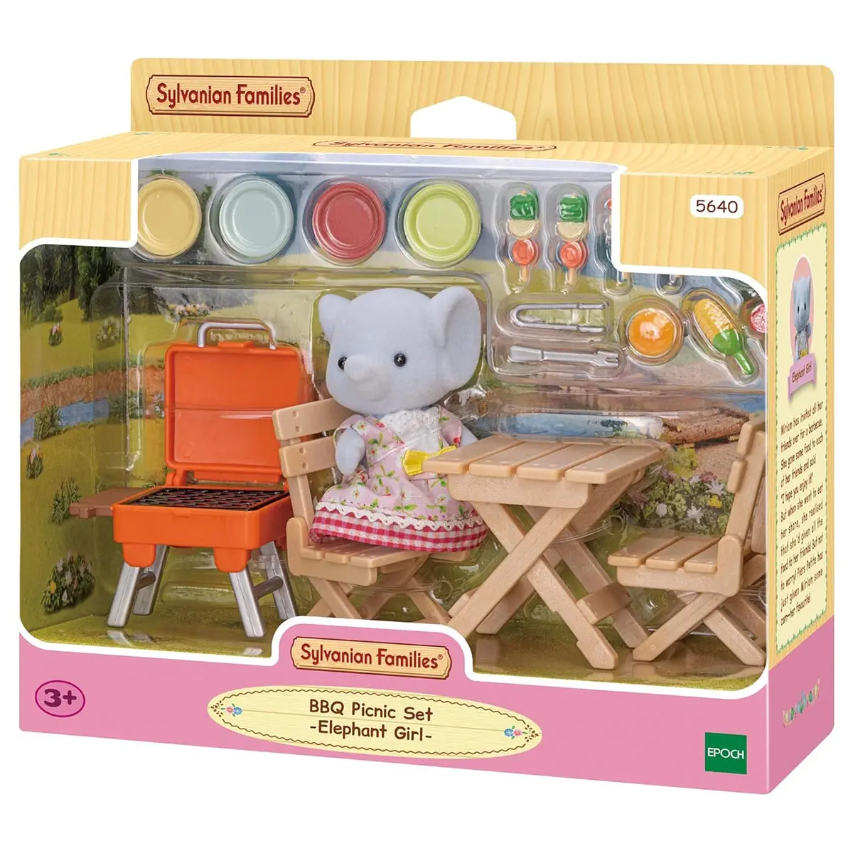 Sylvanian Families Bbq Picnic Set - Elephant Girl Playset 1