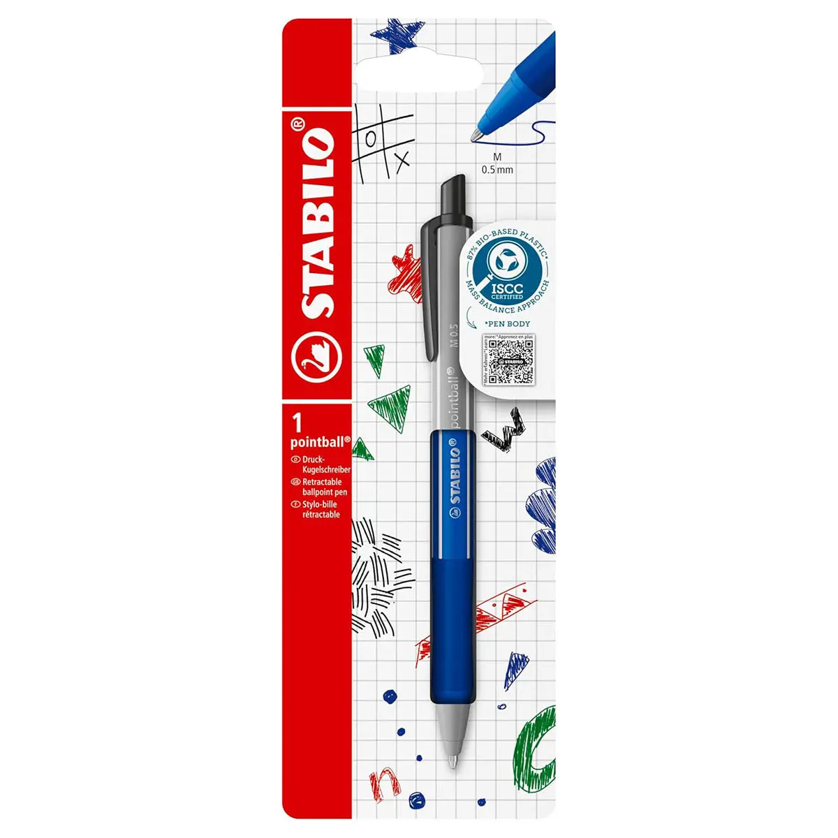 Stabilo Pointball Colorful Ultramarine Ballpoint Pen With Blue Ink 1
