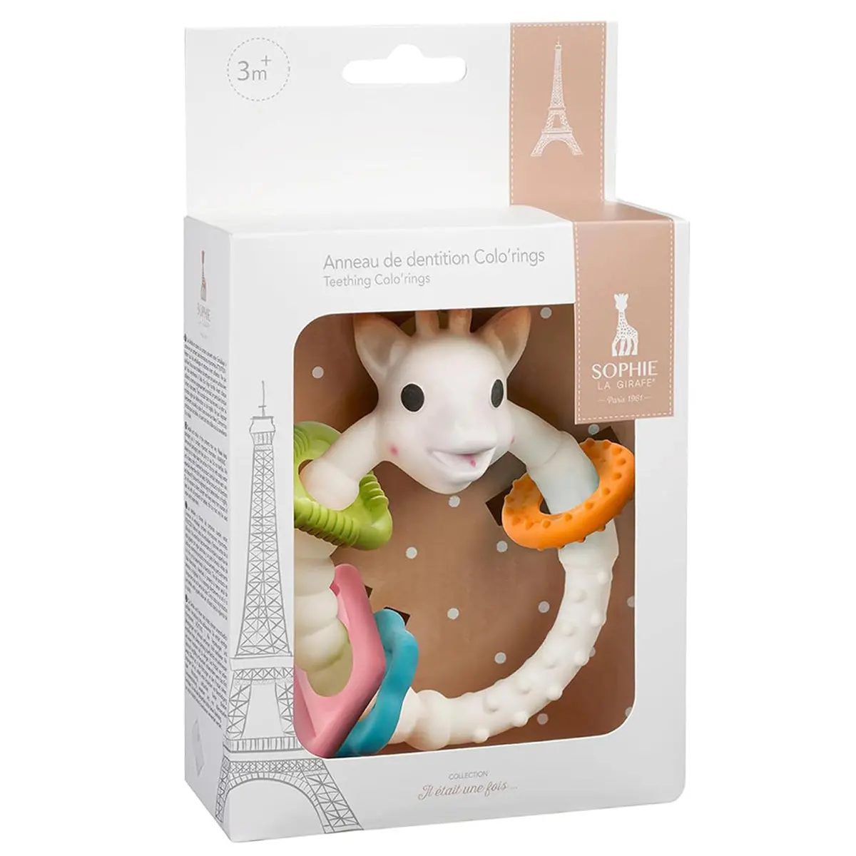 Sophie La Girafe Teething Colo' Rings 1