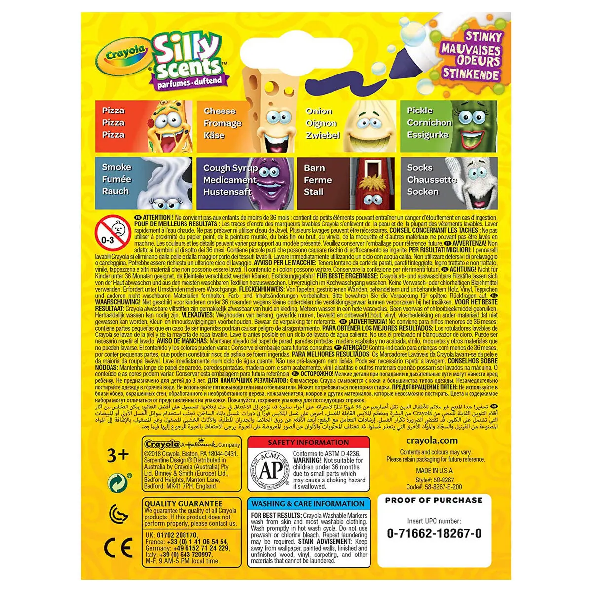 Crayola Silly Scents Stinky Broad Line Markers (Pack Of 8) 2