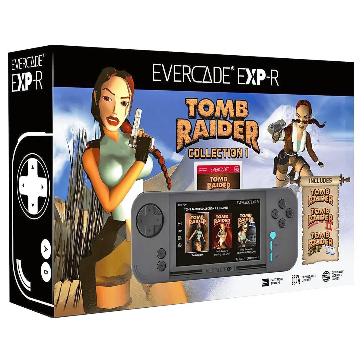 Evercade Exp-R Tomb Raider Collection 1 Console And Games Cartridge 1