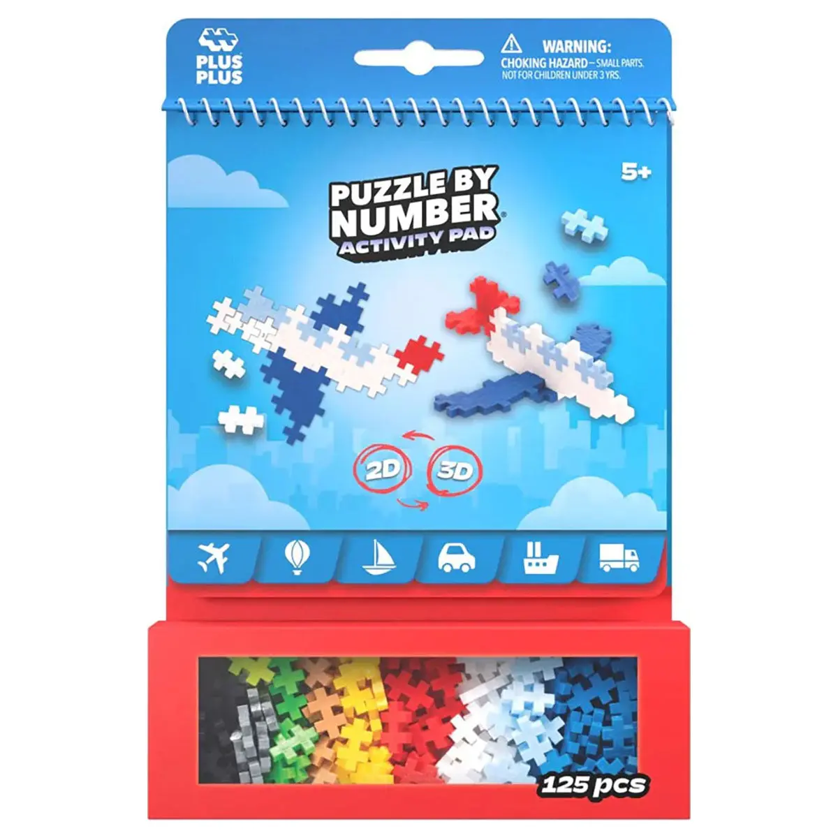 Plus-Plus Puzzle By Number Transportation Activity Pad 1