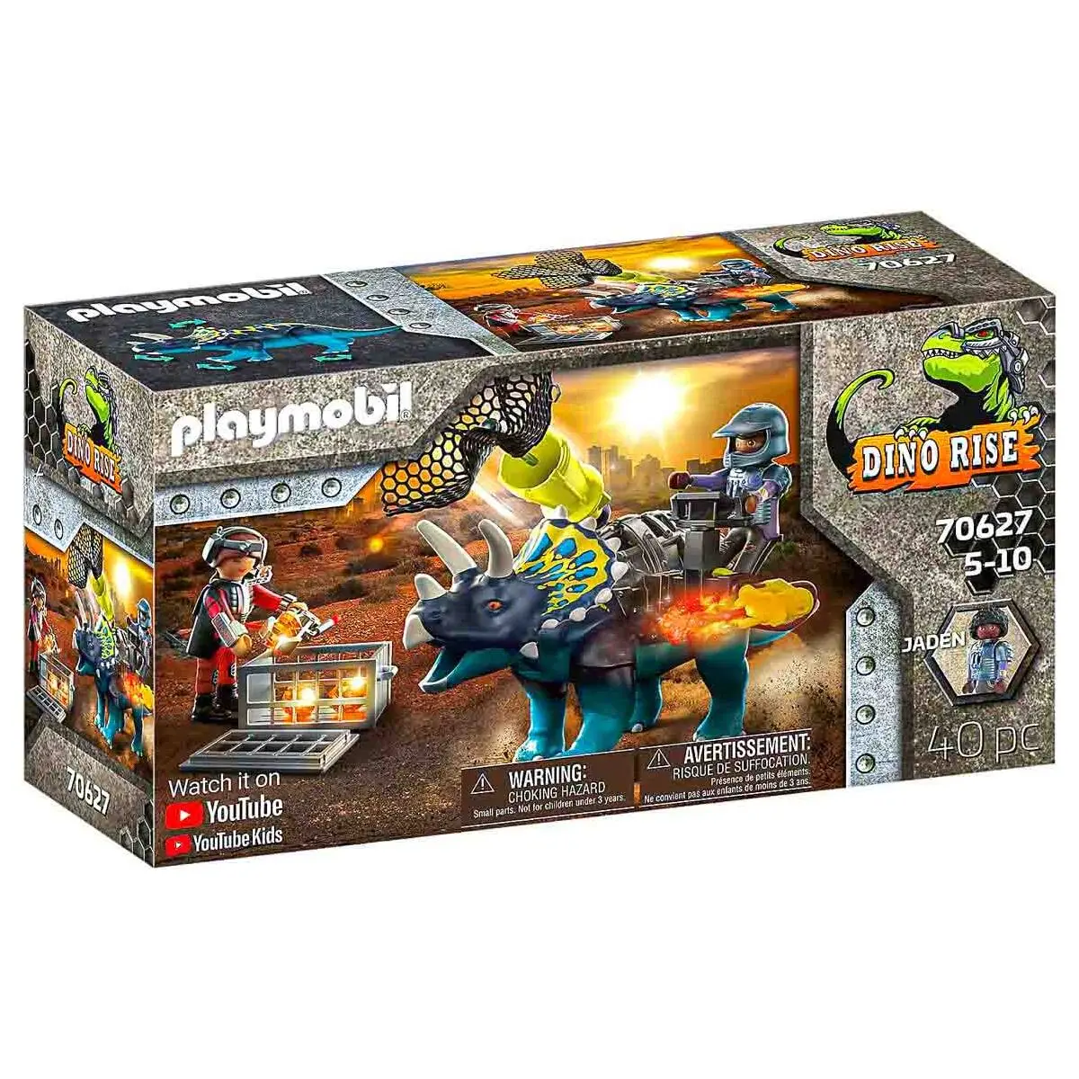Playmobil Dino Rise Triceratops Battle For The Legendary Stones Playset 1
