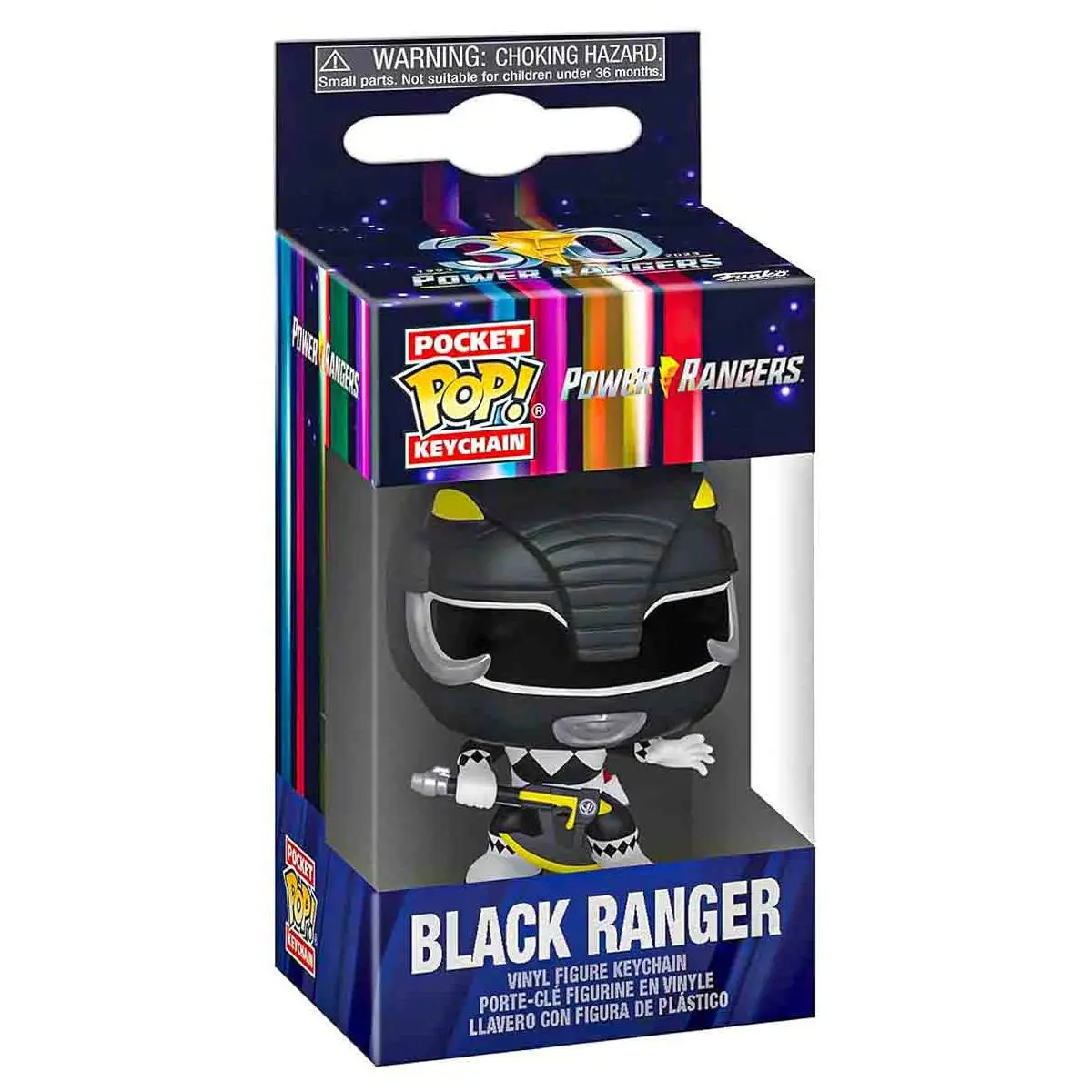 Funko Pop! Pocket Keychain: Power Rangers 30Th Anniversary: Black Ranger Vinyl Figure 1
