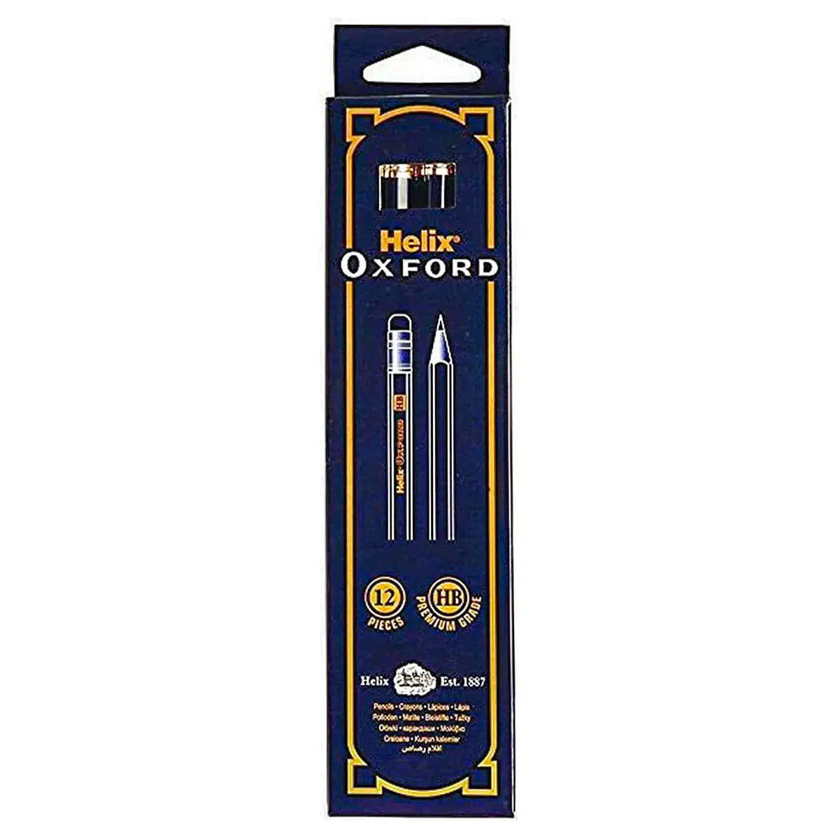Helix Oxford Hb Eraser Tipped Pencils Box Of 12 1