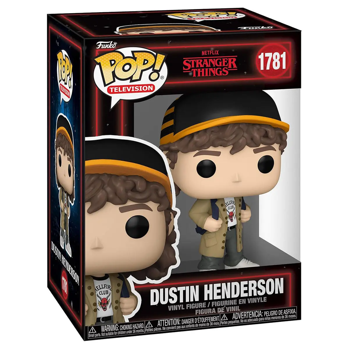 Funko Pop! Television: Stranger Things S5: Dustin Henderson (Hellfire) Vinyl Figure #1781 1