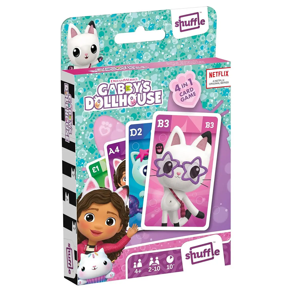 Shuffle Gabby's Dollhouse 4 In 1 Card Game 1