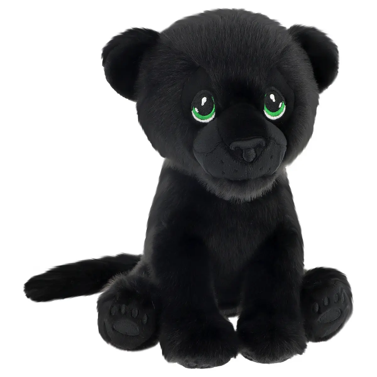 Keeleco Sitting Black Jungle Cat Plush 1