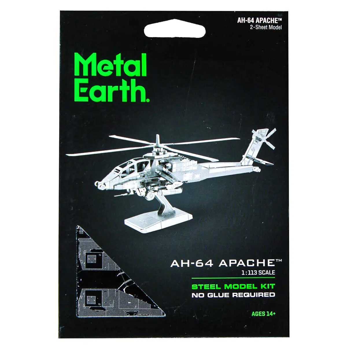 Metal Earth Ah-64 Apache Steel Metal Kit 1