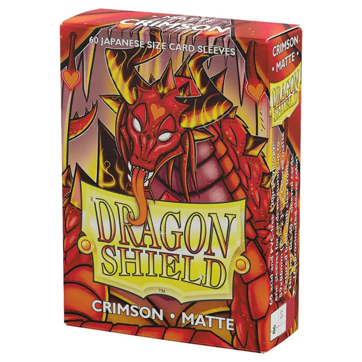 Dragon Shield Japanese Size Crimson 60 Matte Sleeves 1