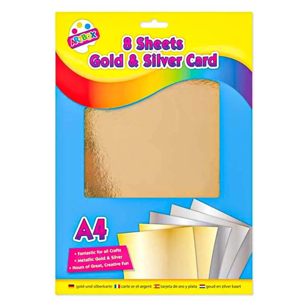 Artbox 8 Sheets Gold & Silver Card 1