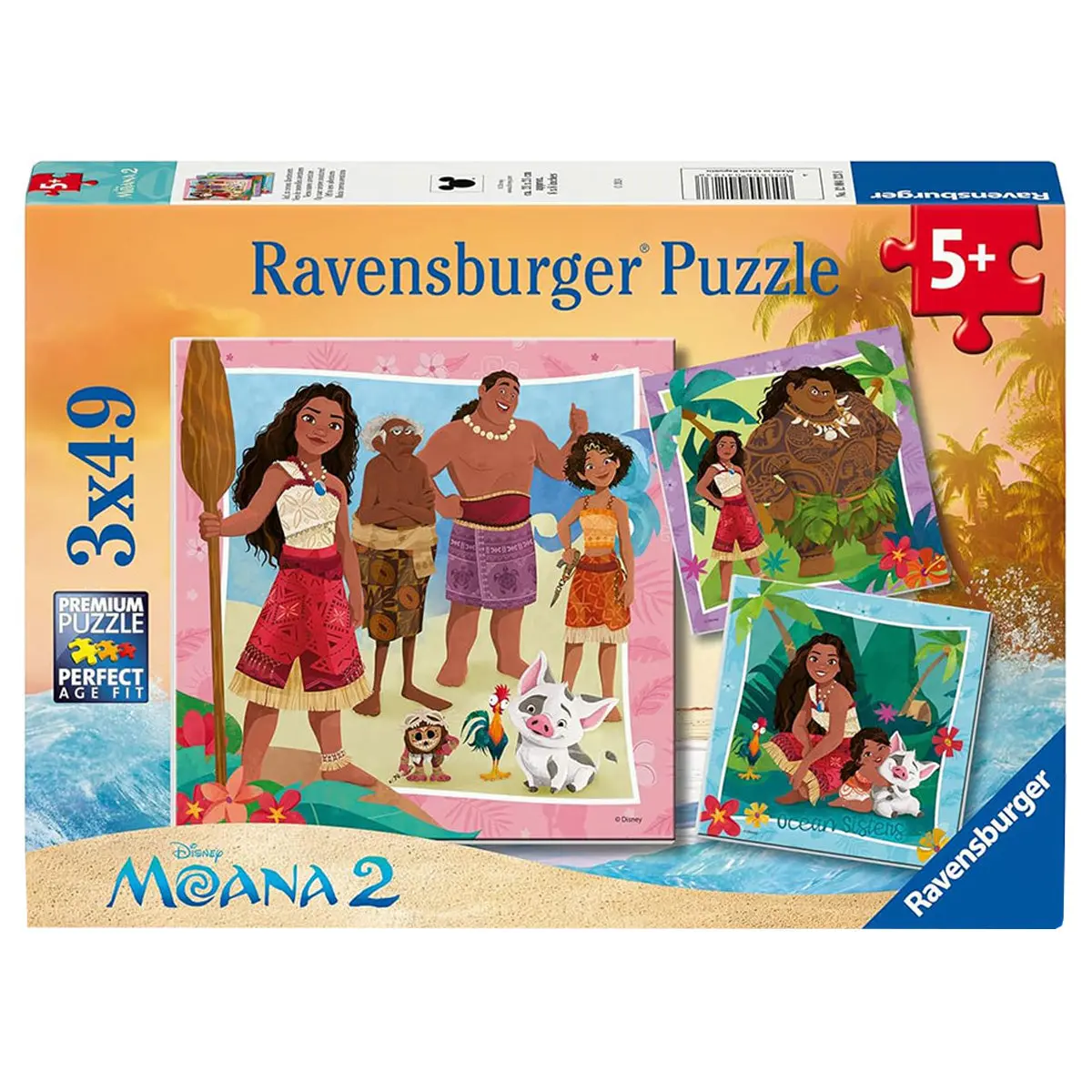 Ravensburger Disney Moana 2 3 X 49 Piece Jigsaw Puzzles 1