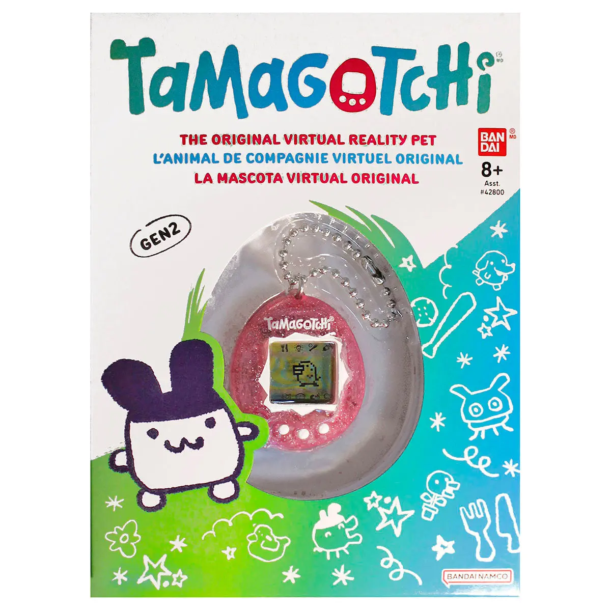 Tamagotchi Gen 2 Pink Glitter Virtual Reality Pet 1