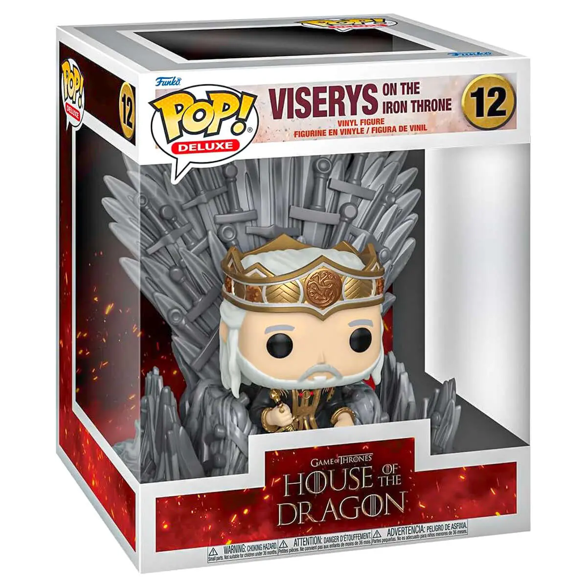 Funko Pop! Deluxe: House Of The Dragon: Viserys On The Iron Throne Vinyl Figure #12 1