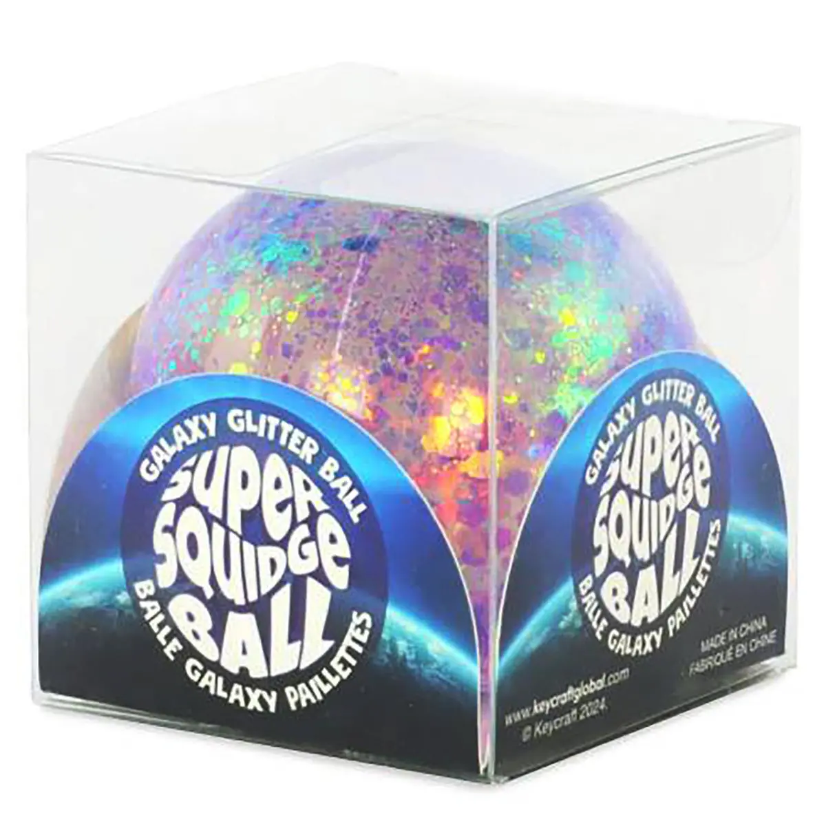 Super Squidge Ball: Galaxy Glitter Ball Fidget Toy 1