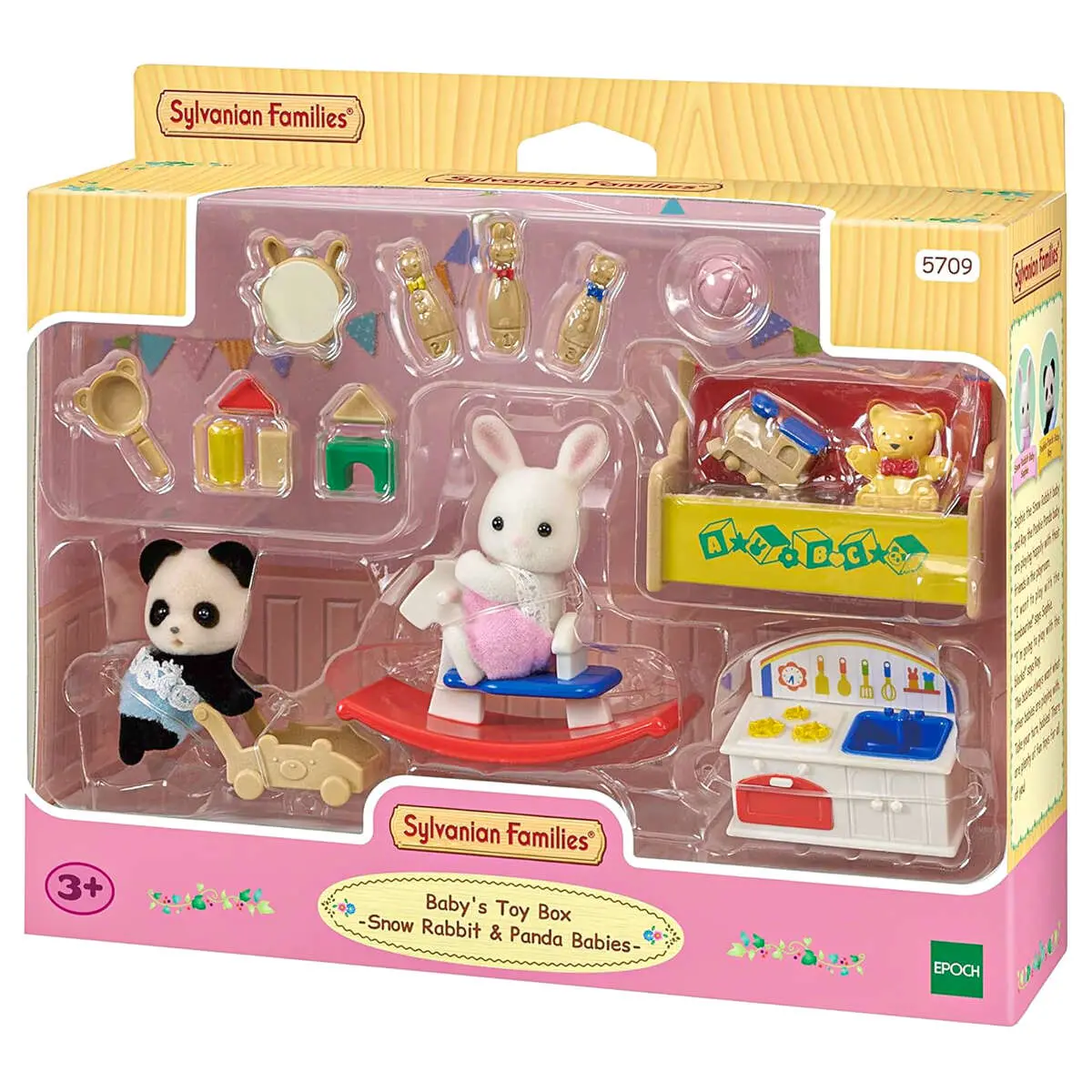 Sylvanian Families Baby Toy Box - Snow Rabbit & Panda Babies Playset 1