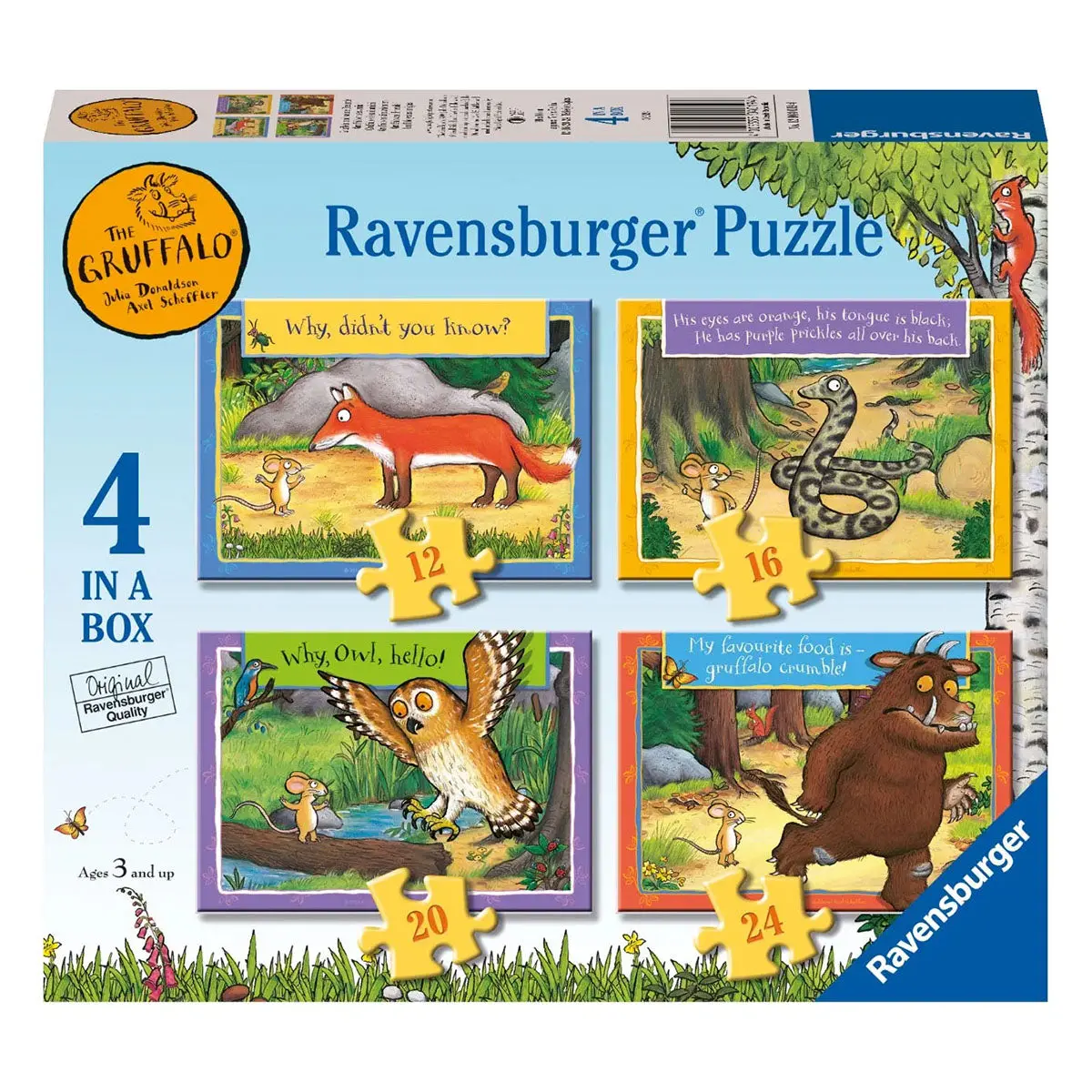 Ravensburger The Gruffalo 4 In A Box Jigsaw Puzzles 1