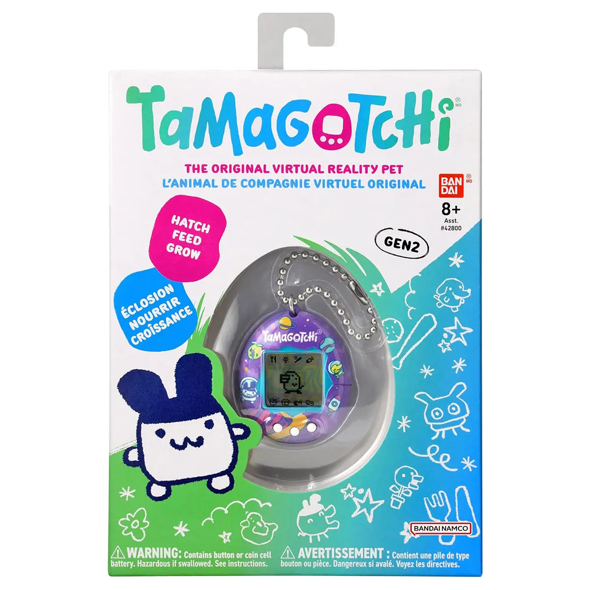 Tamagotchi Gen 2 Purple Planets & Space Virtual Reality Pet 1