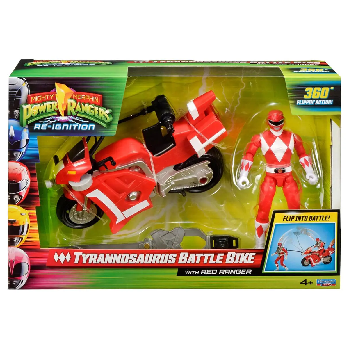 Mighty Morphin Power Rangers Re-Ignition: Tyrannosaurus Battle Bike With Red Ranger Figure 1
