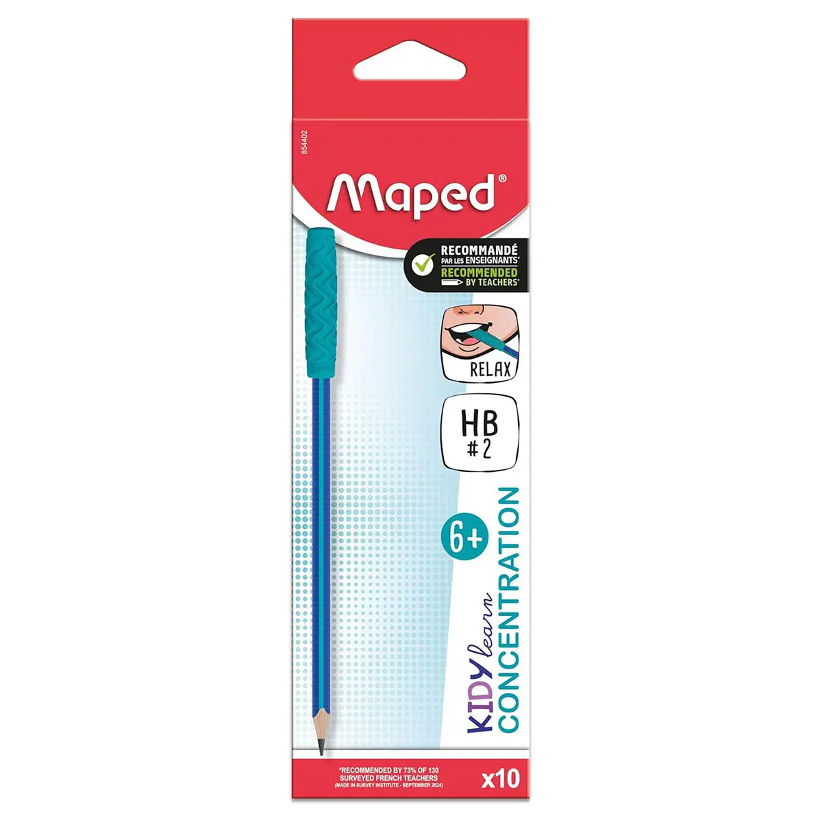 Maped Kidy Learn Concentration Hb Pencil (10 Pack) 1