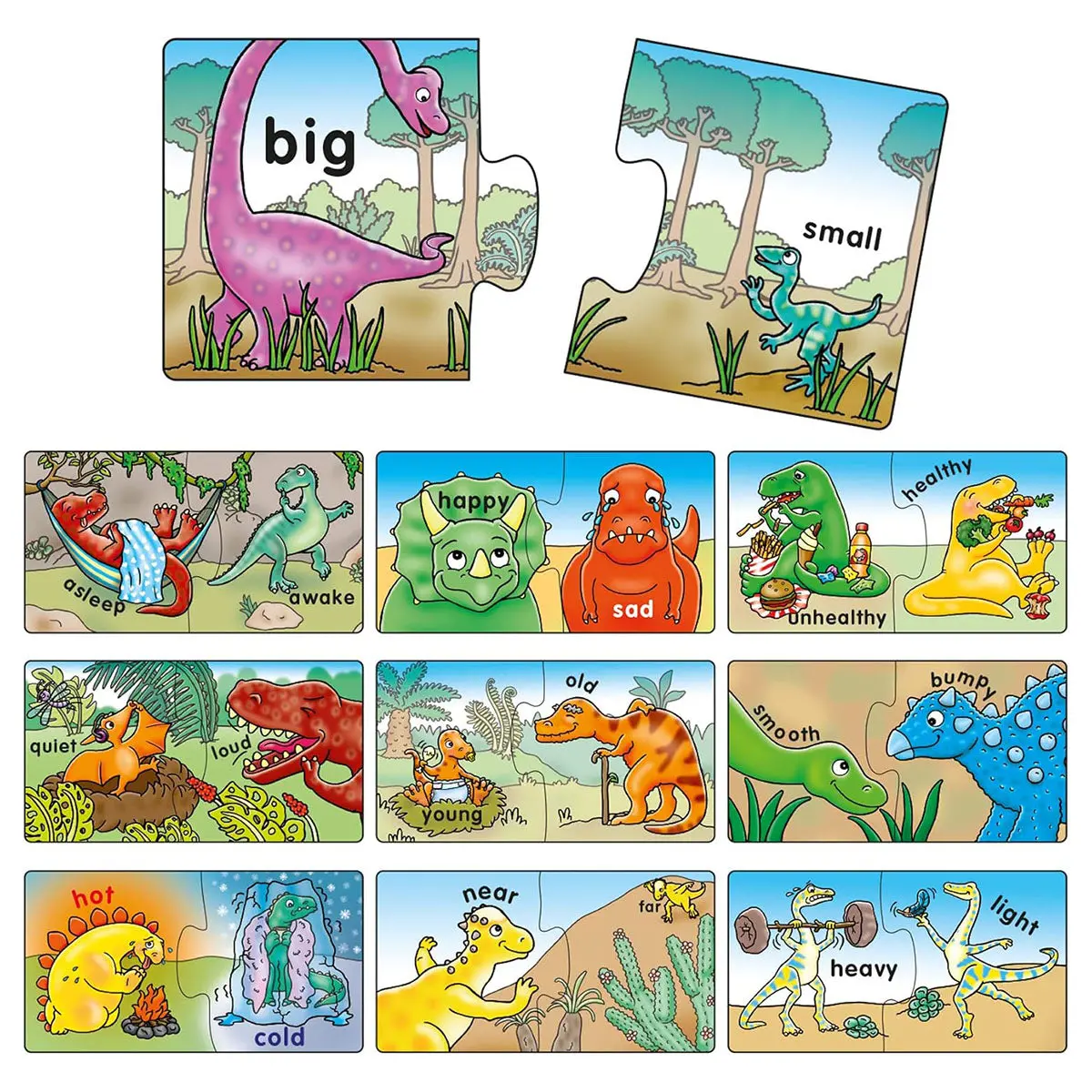 Orchard Toys Dinosaur Opposites Activity Puzzles 2