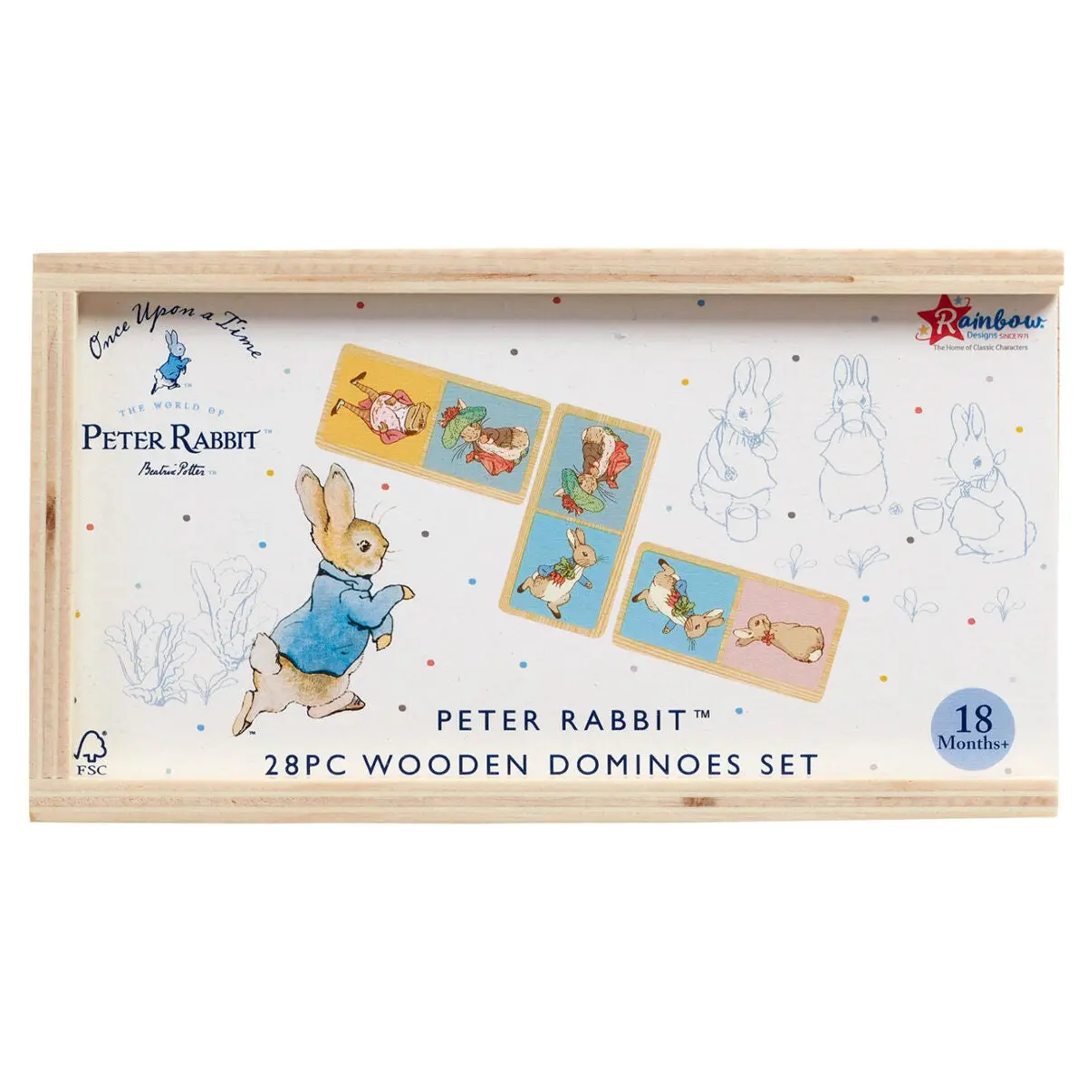Peter Rabbit 28Pc Wooden Dominoes Set 1