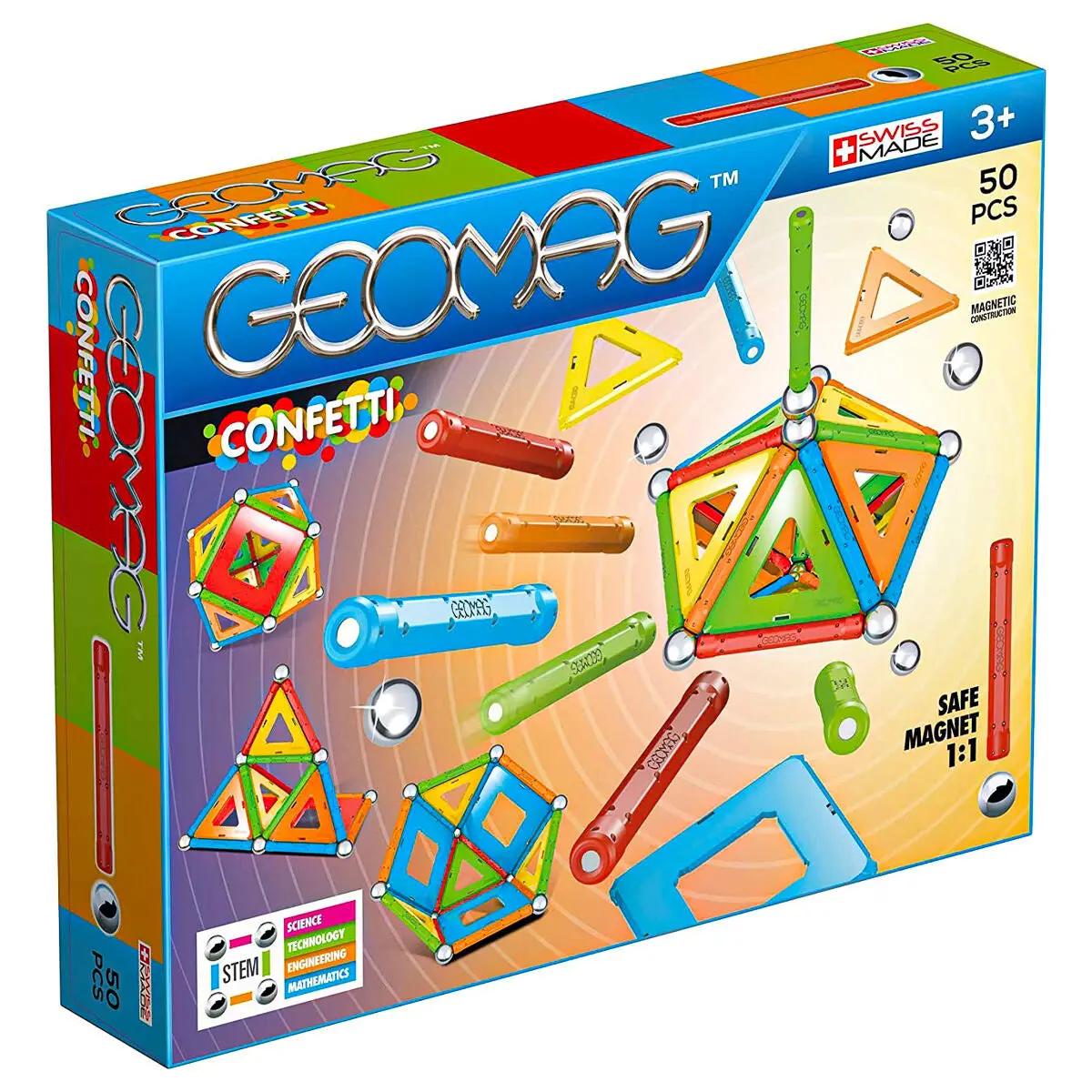 Geomag Confetti 50 Piece Magnetic Construction Set 1