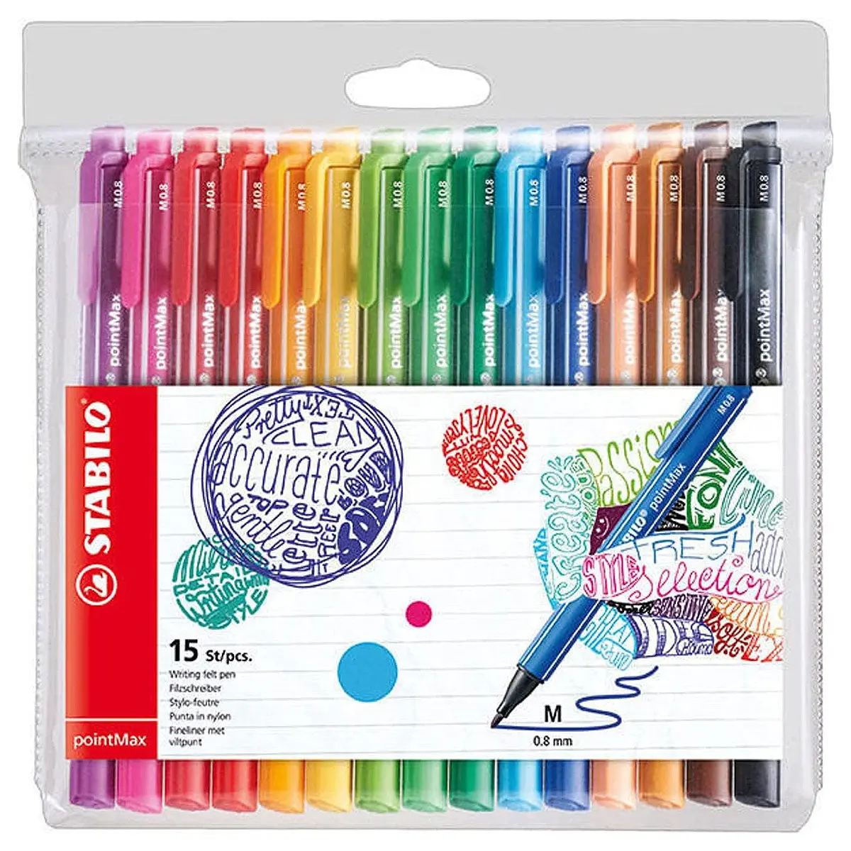 Stabilo Pointmax Writing Felt Pens (15 Pack) 1