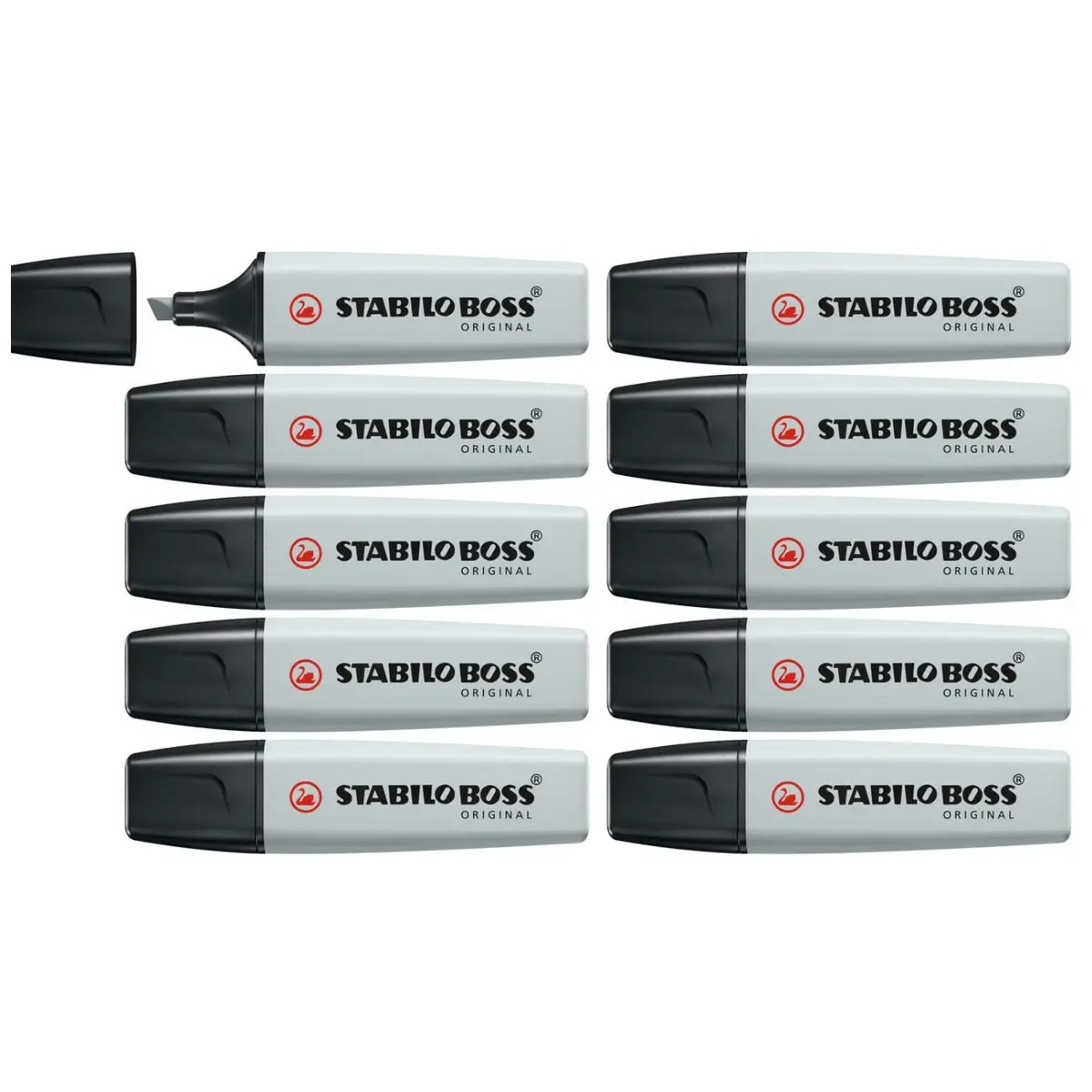 Stabilo Boss Original Pastel Dusty Grey Highlighter Box Of 10 1